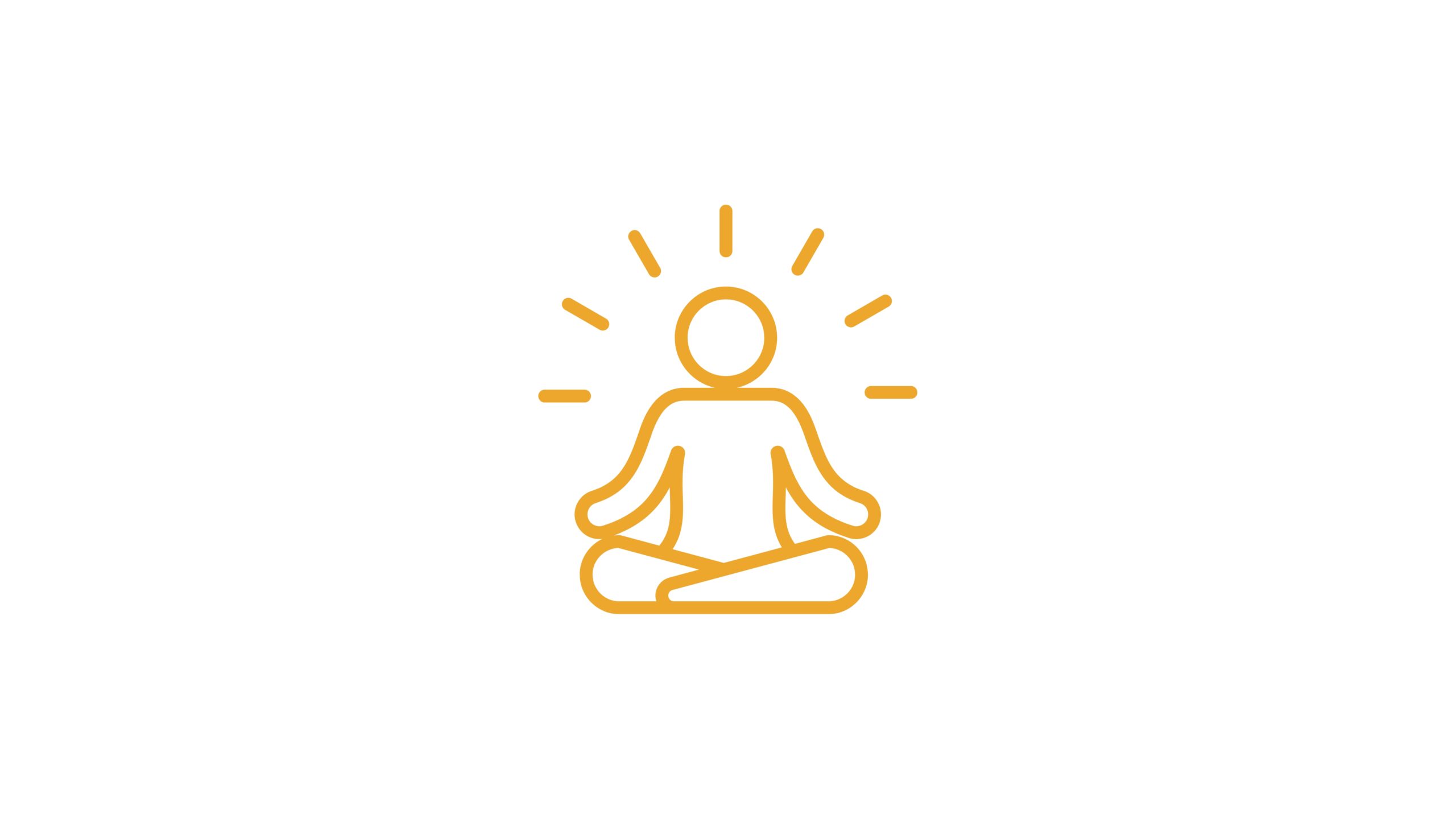 orange stick-figure icon of a person meditating